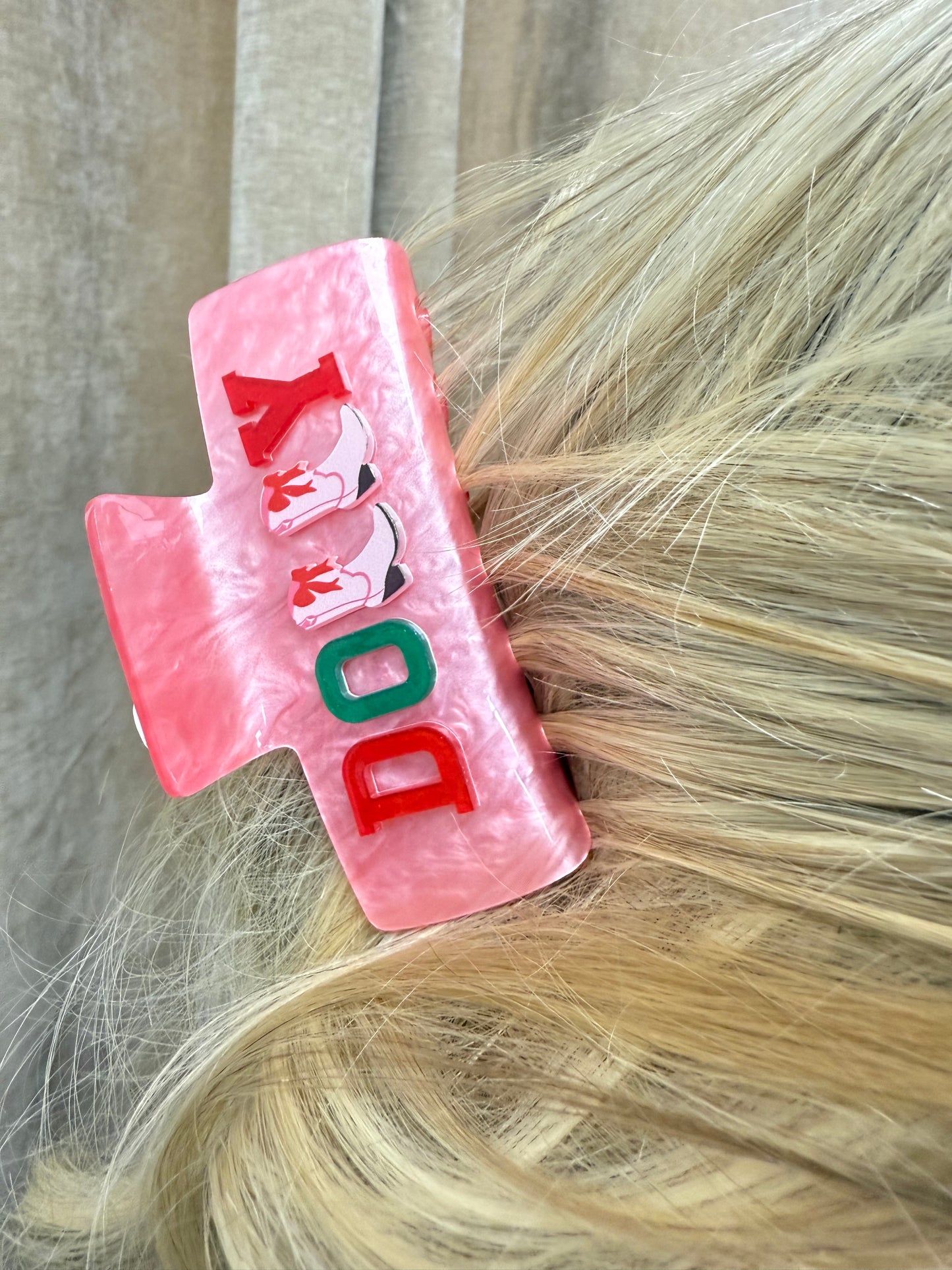 Holly Dolly Christmas Claw Clip
