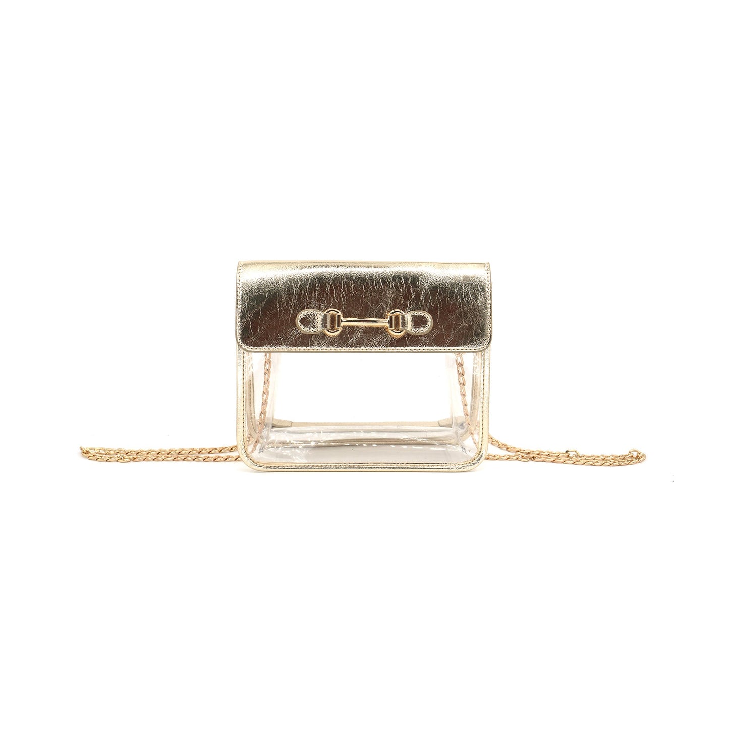 Clear Game Day Shoulder Bag - Gold