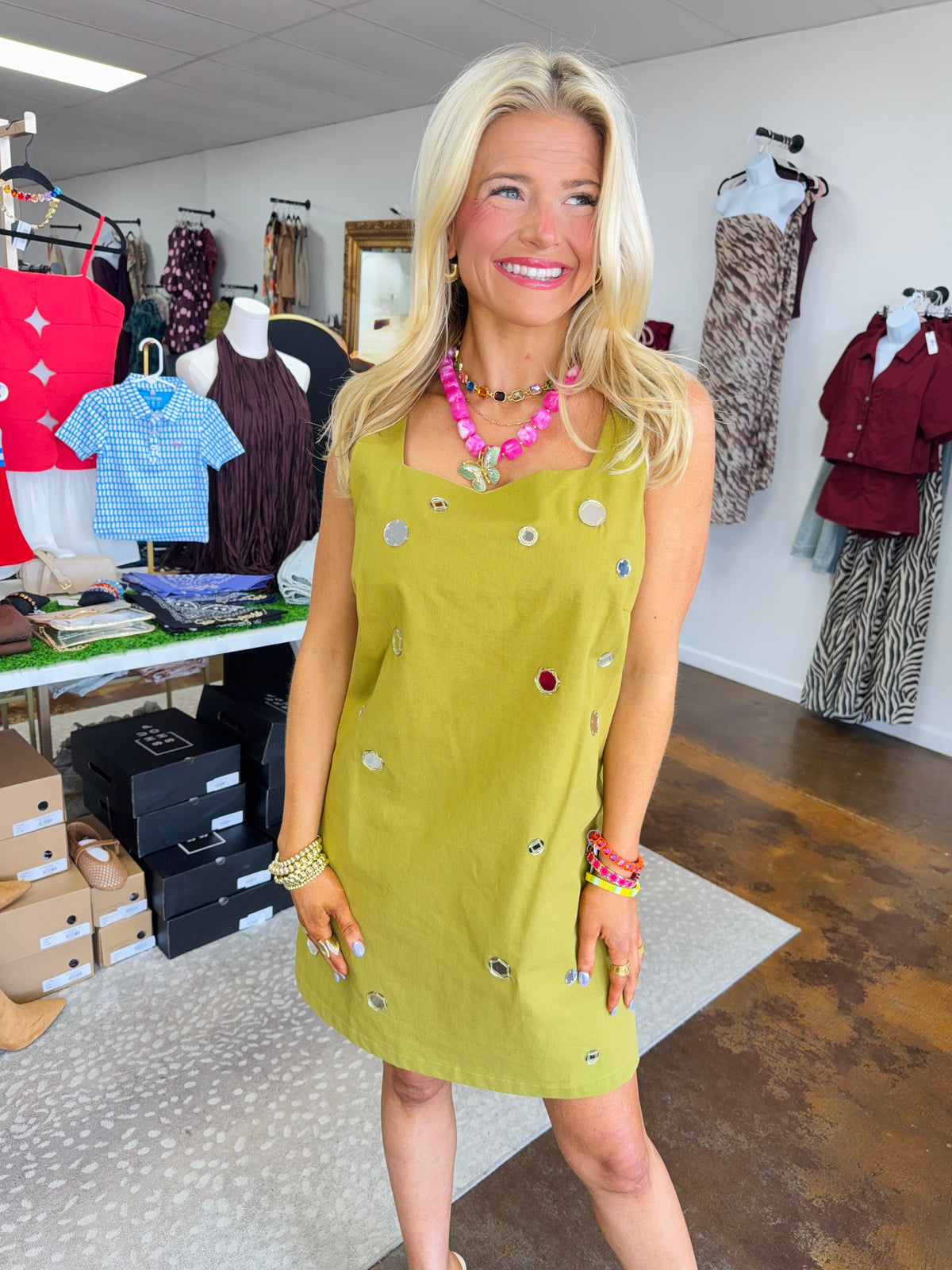 Melanie Embellished Mini Dress