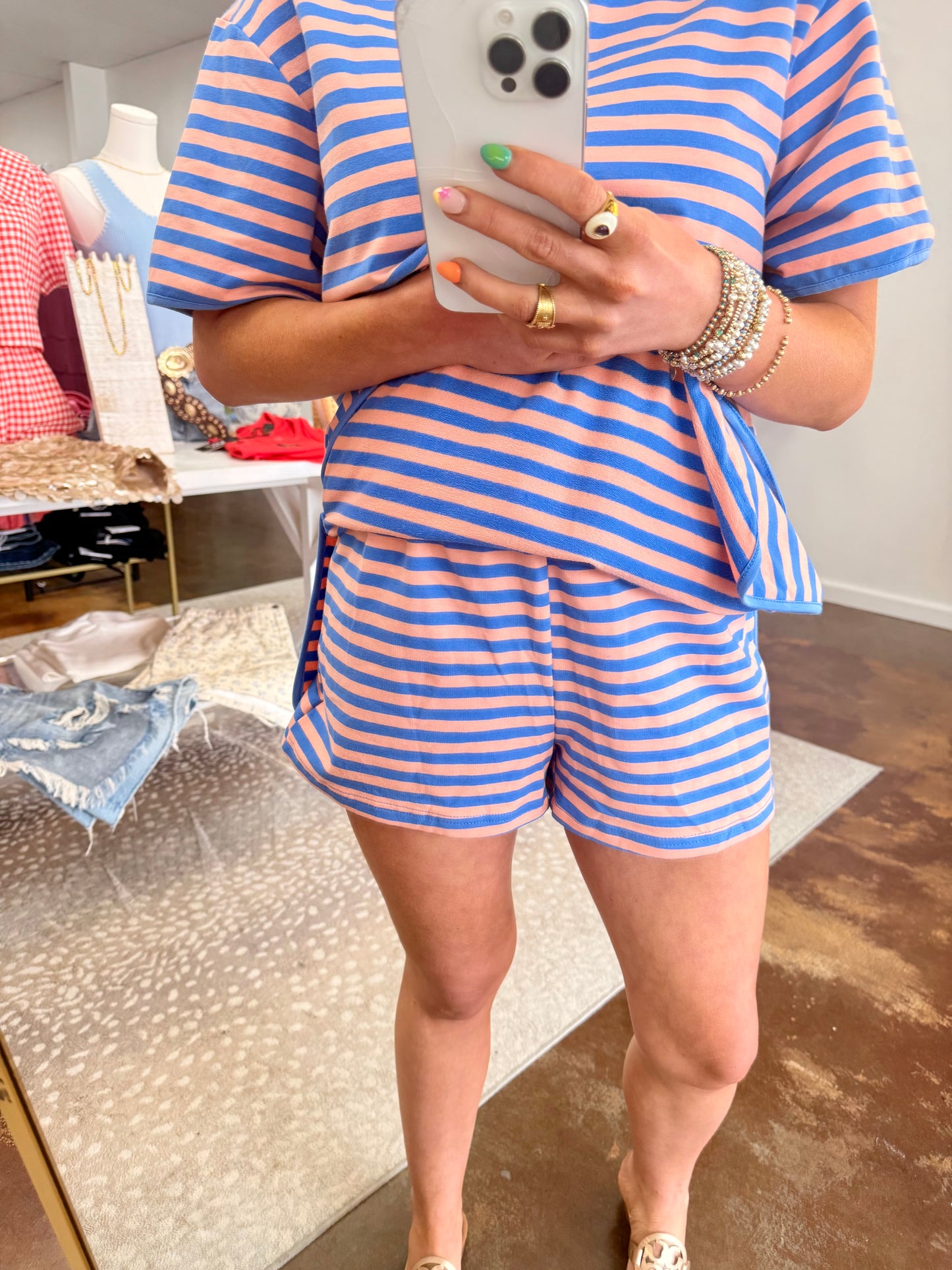 Emily Short Sleeve Top and Skirt Set