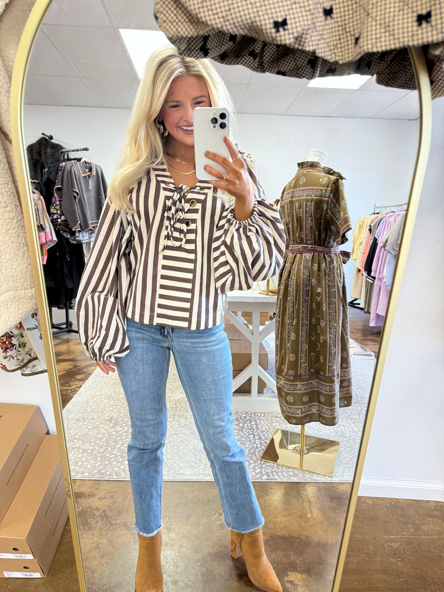 Dollman Lace-Up Blouse