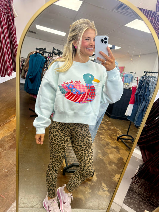 Duck The Halls Crop Sweatshirt