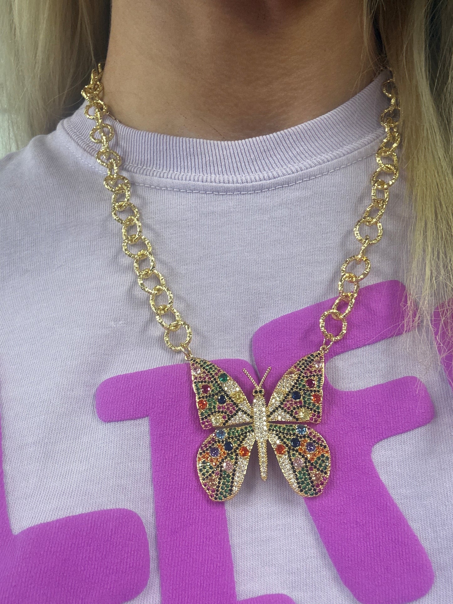 Butterfly Gem Necklace