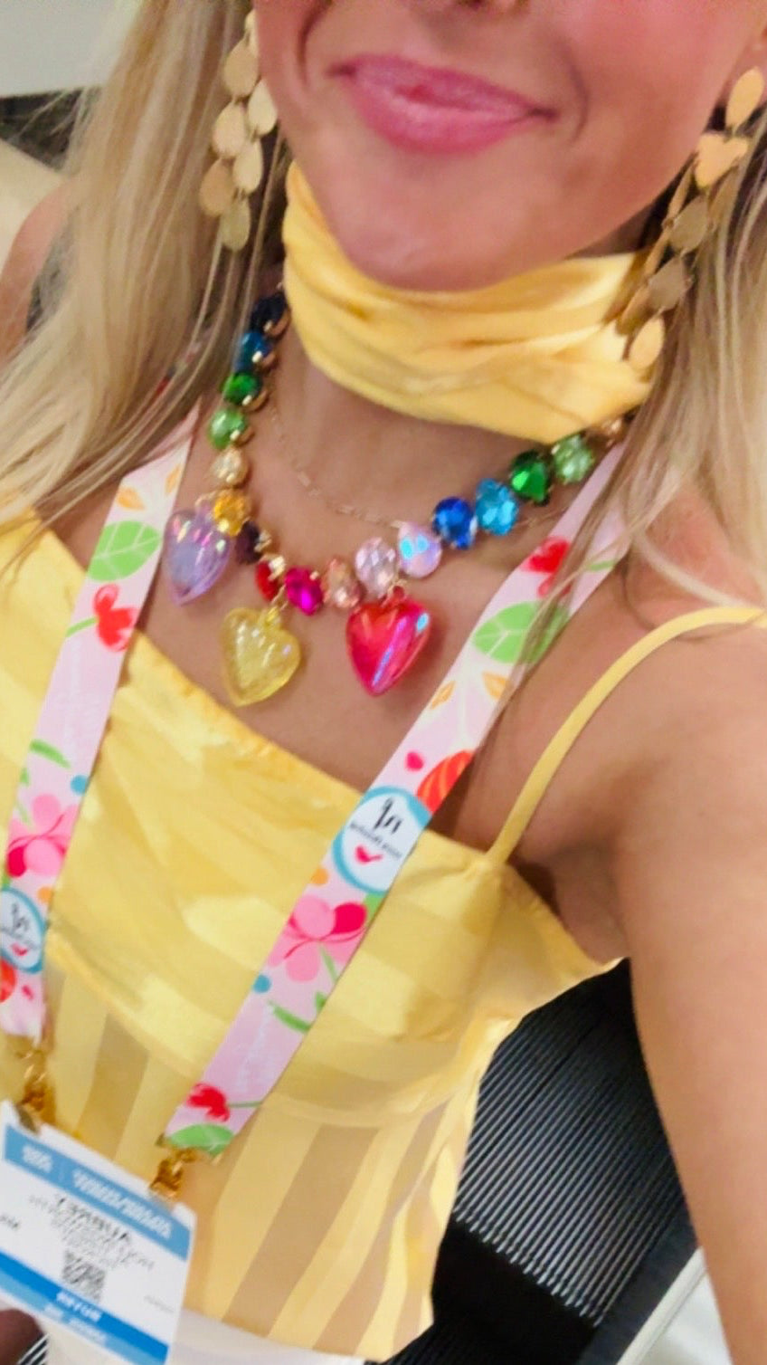 Nellie Multicolor Gem & Heart Necklace