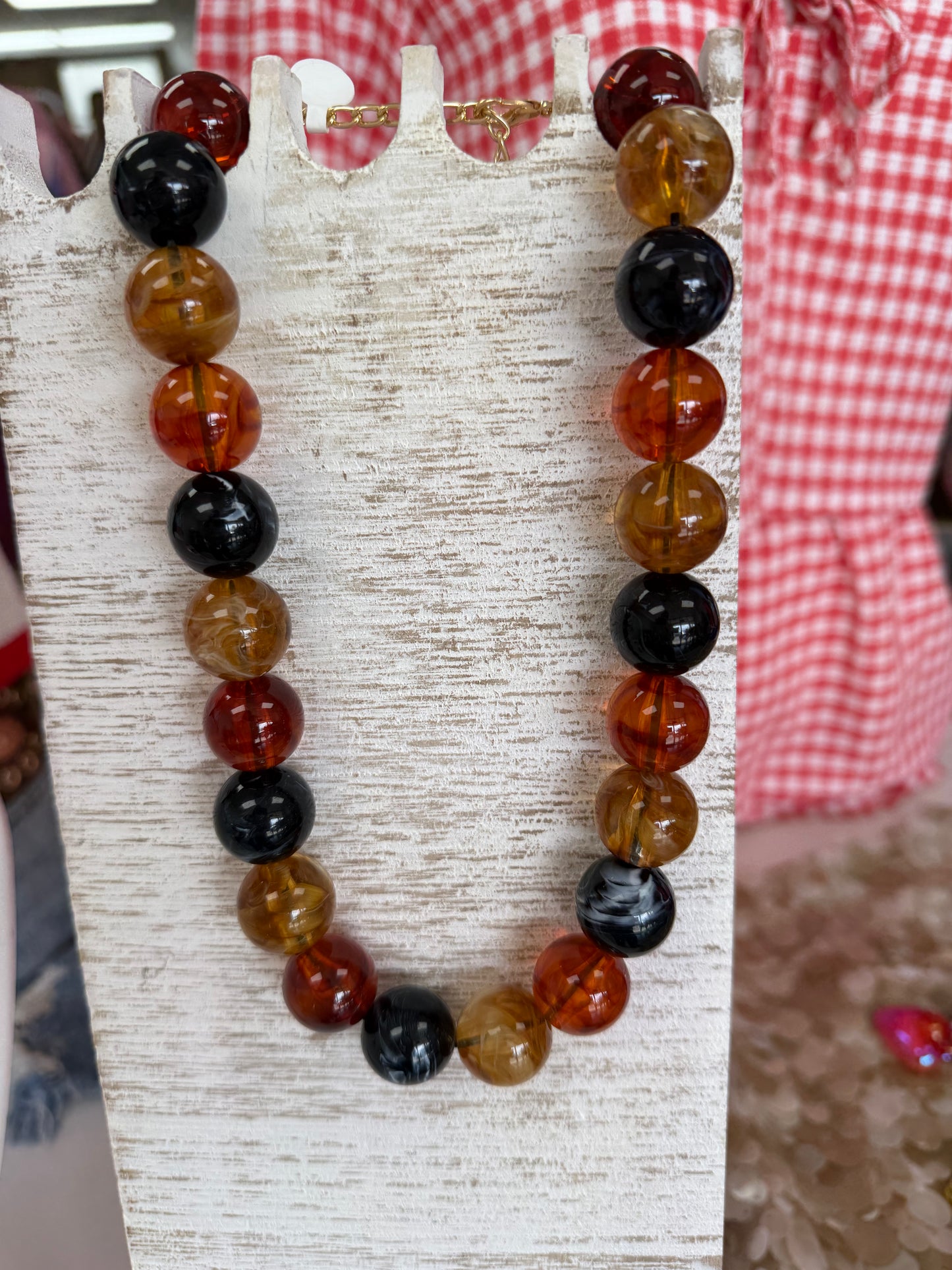 Toasty Bubble Bead Necklace
