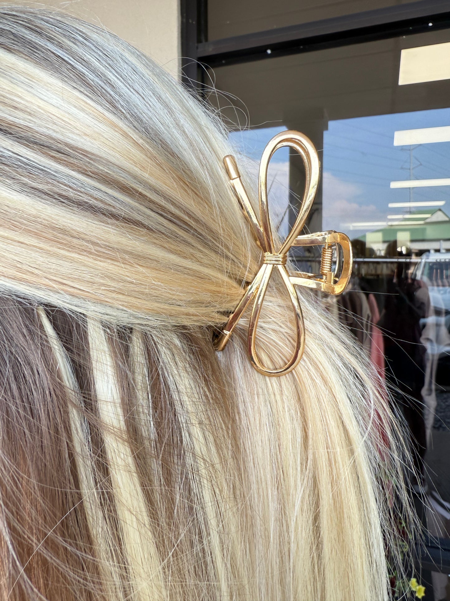 Gold Bow Clip
