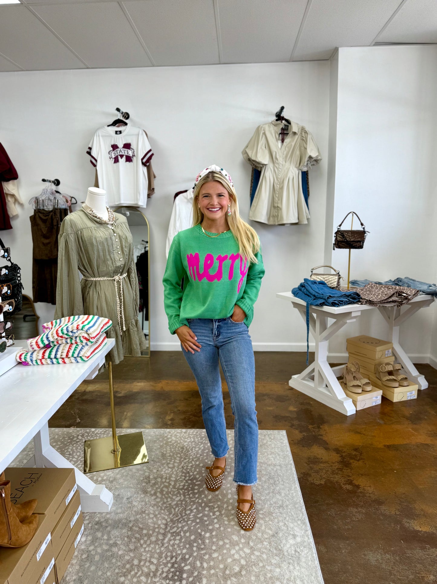 Mint Green Merry Sweater