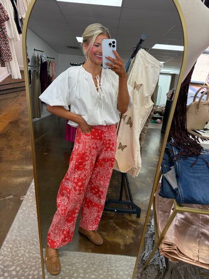 Bandana Print Jeans
