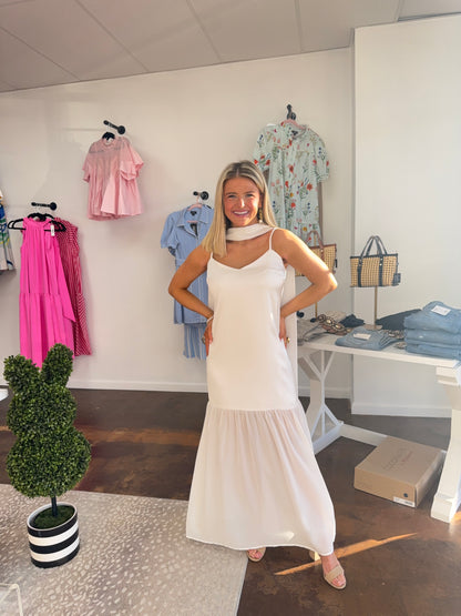 Camilla Chiffon Maxi Dress - White