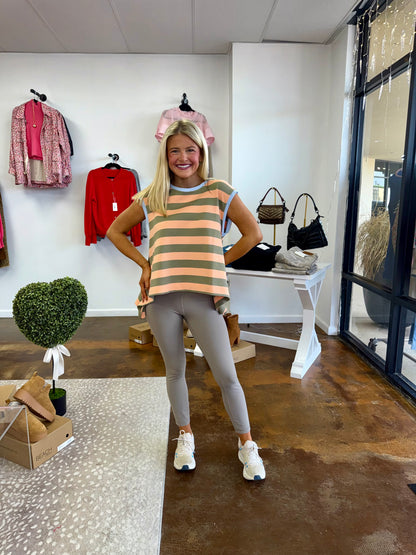 Striped Sleeveless Top