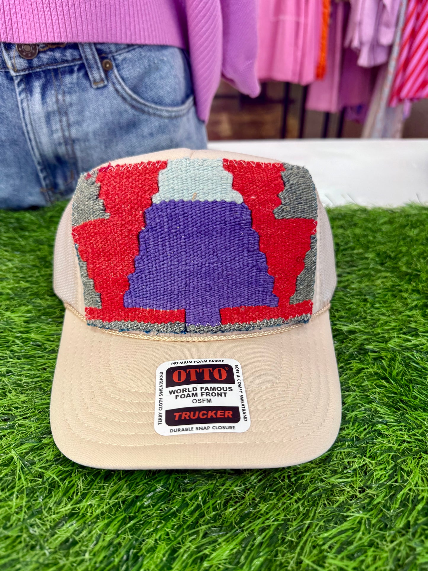 Kilim Patch Trucker Hats