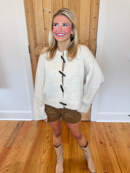 Sweater Cardigan with  Button Detail