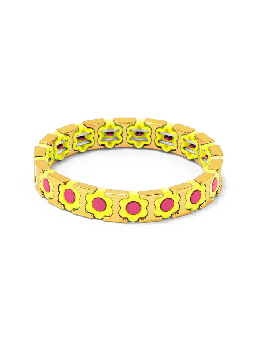 Flower Enamel Stretch Bracelet