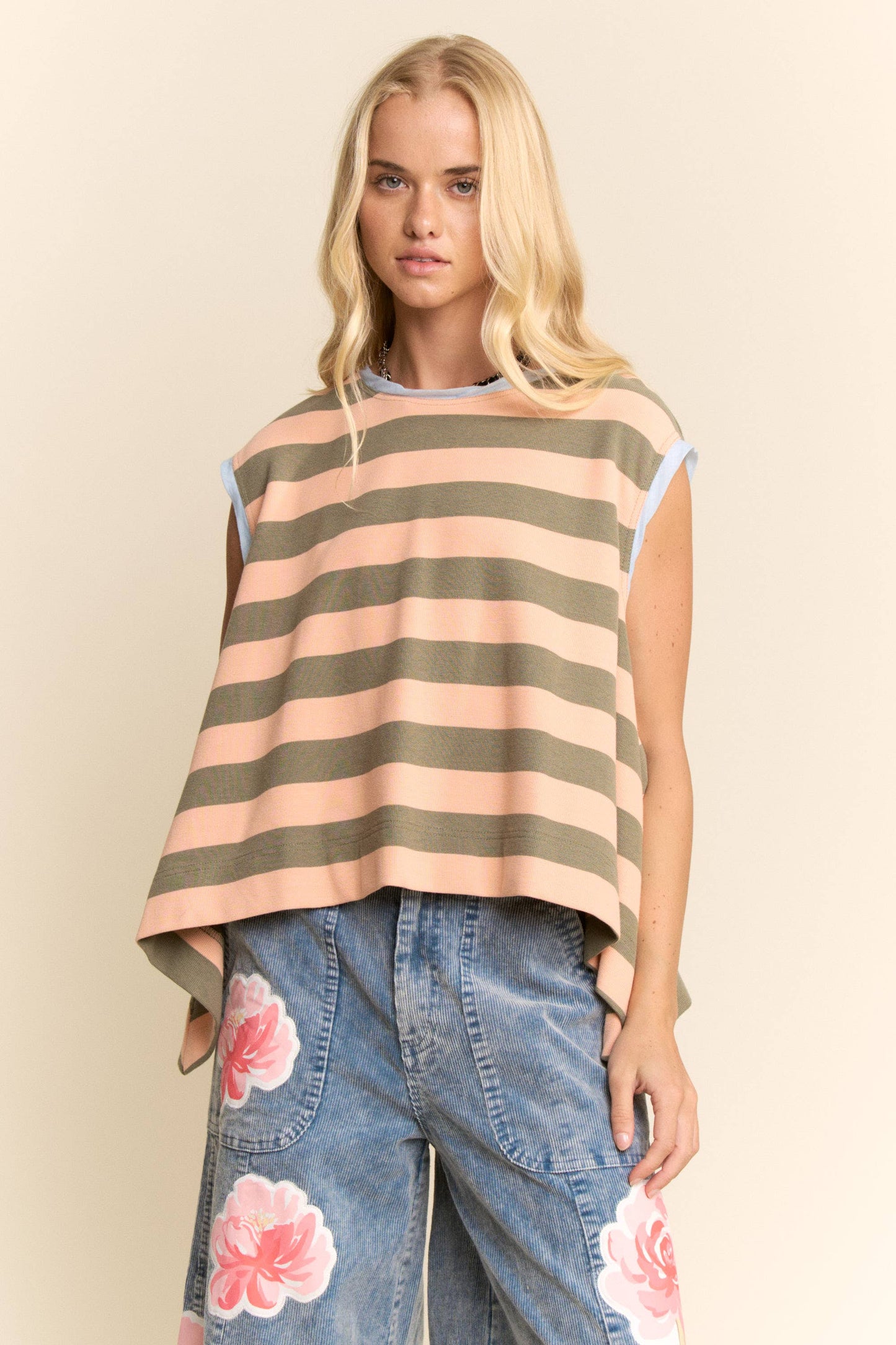 Striped Sleeveless Top