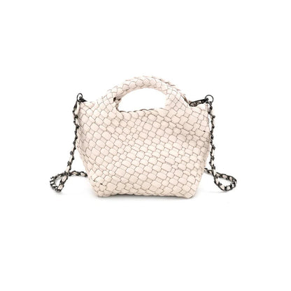 Bella Braided Clutch - White