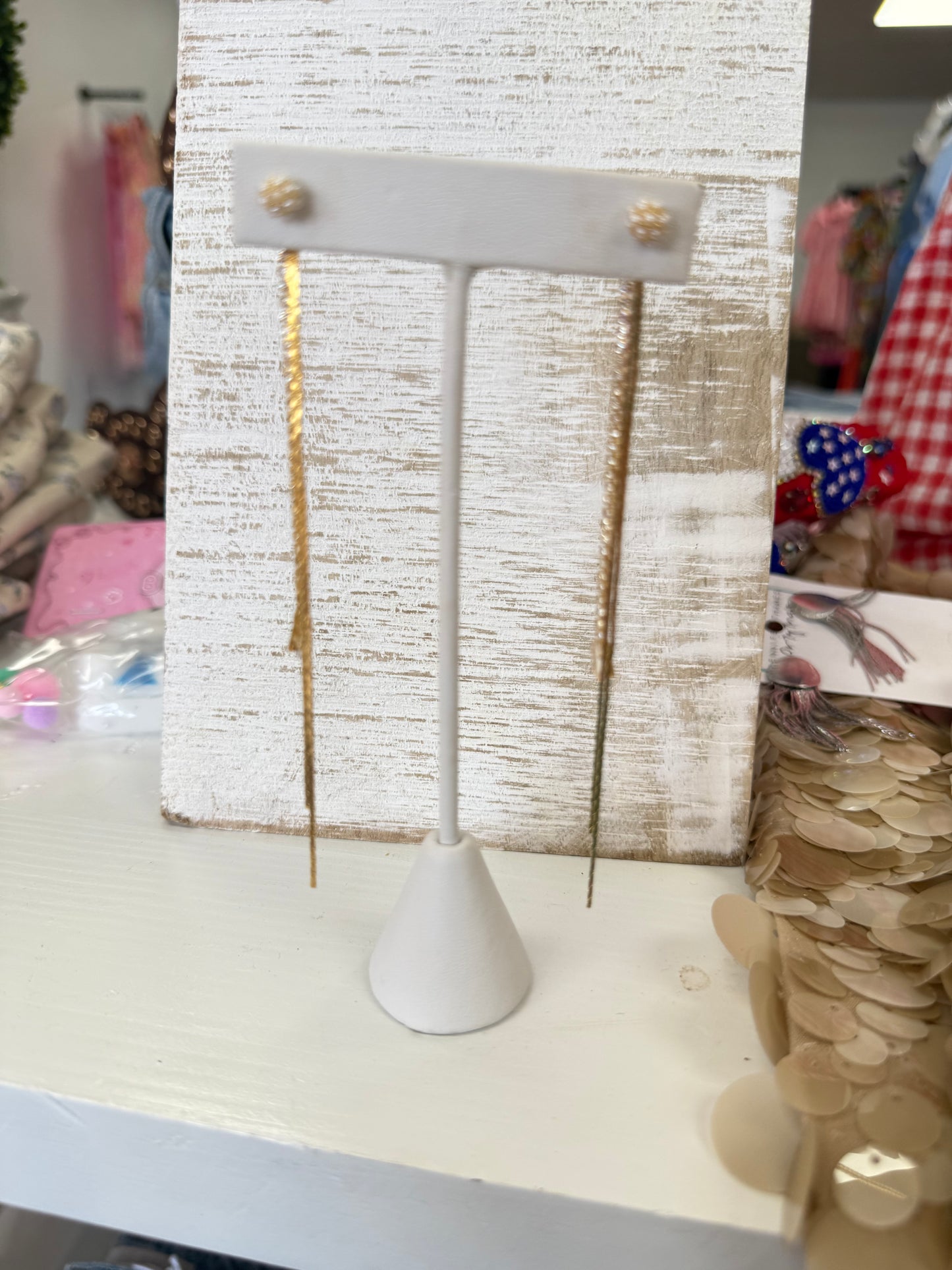 Snowball Drop Duster Earrings