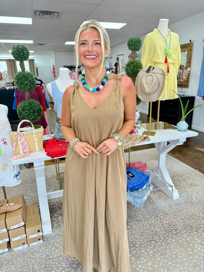 Lacey Twisted Shoulder Dress