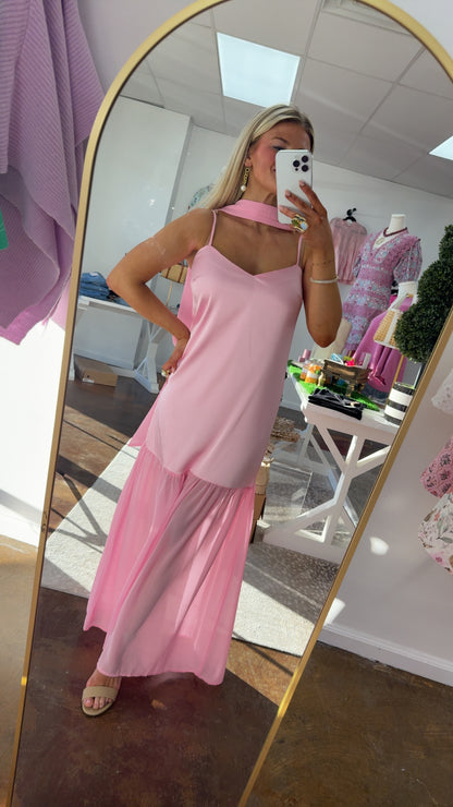 Camilla Chiffon Maxi Dress - Pink