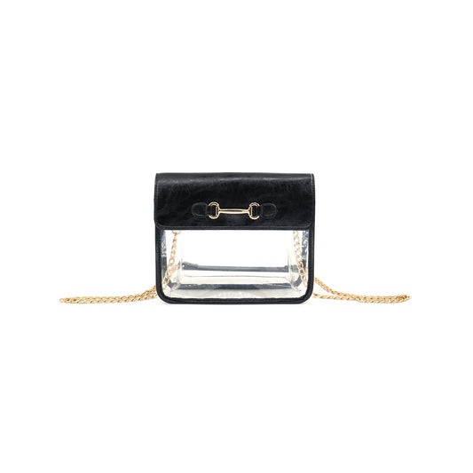 Clear Game Day Shoulder Bag - Black