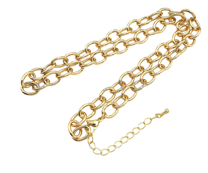 Gold Oval Link Necklace