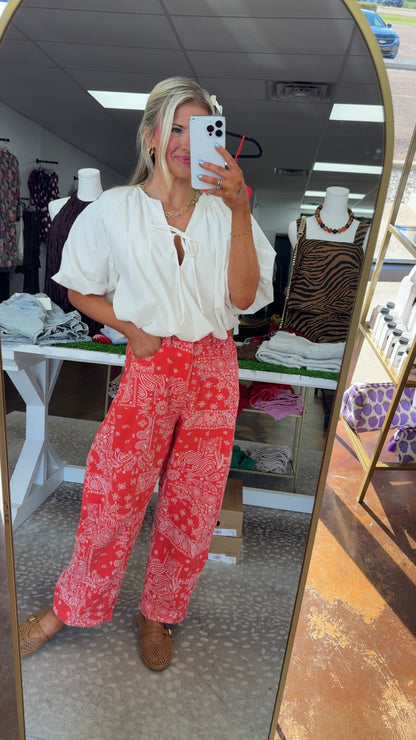 Bandana Print Jeans