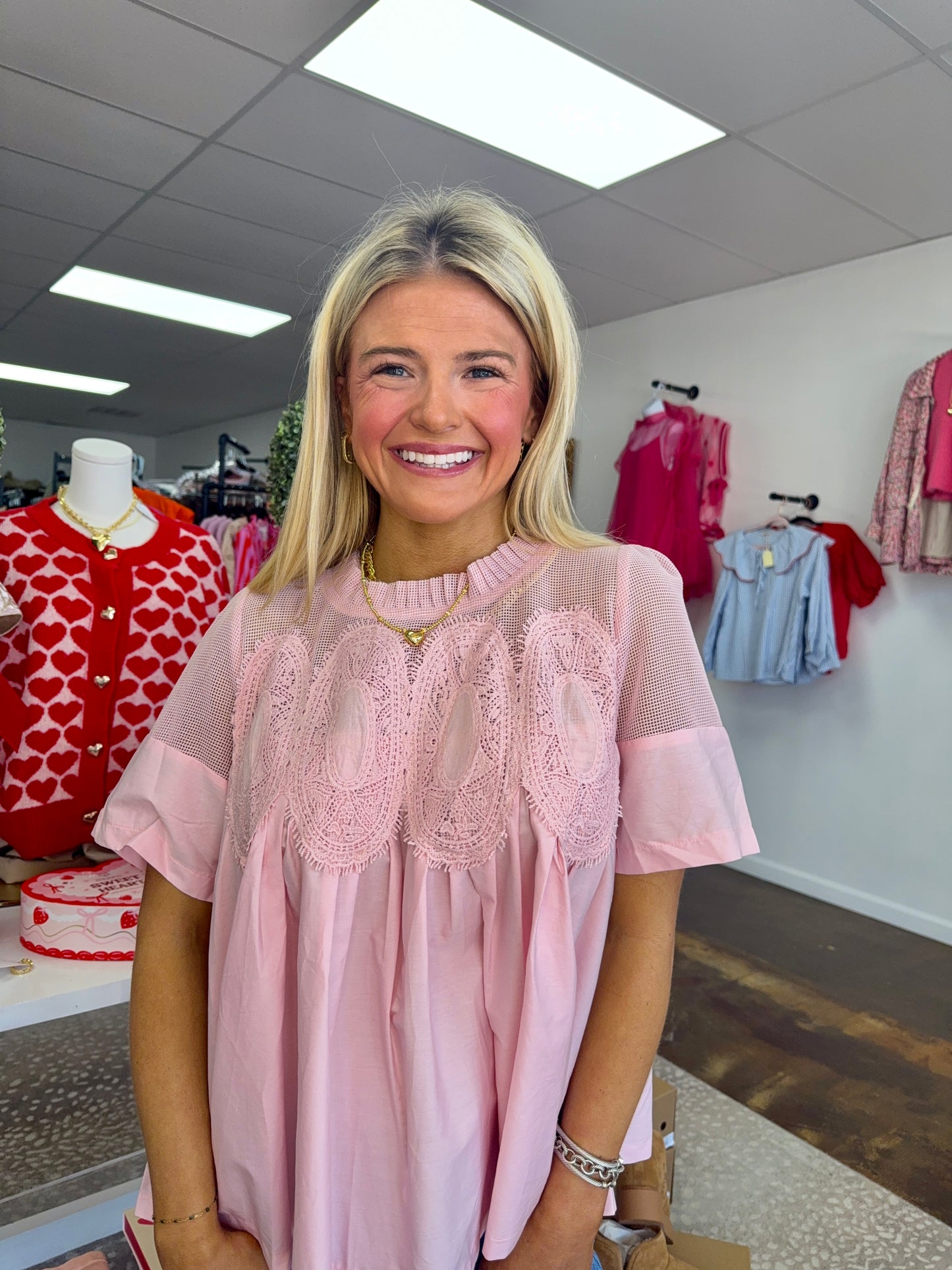 Dainty Gold Heart Layering Necklace