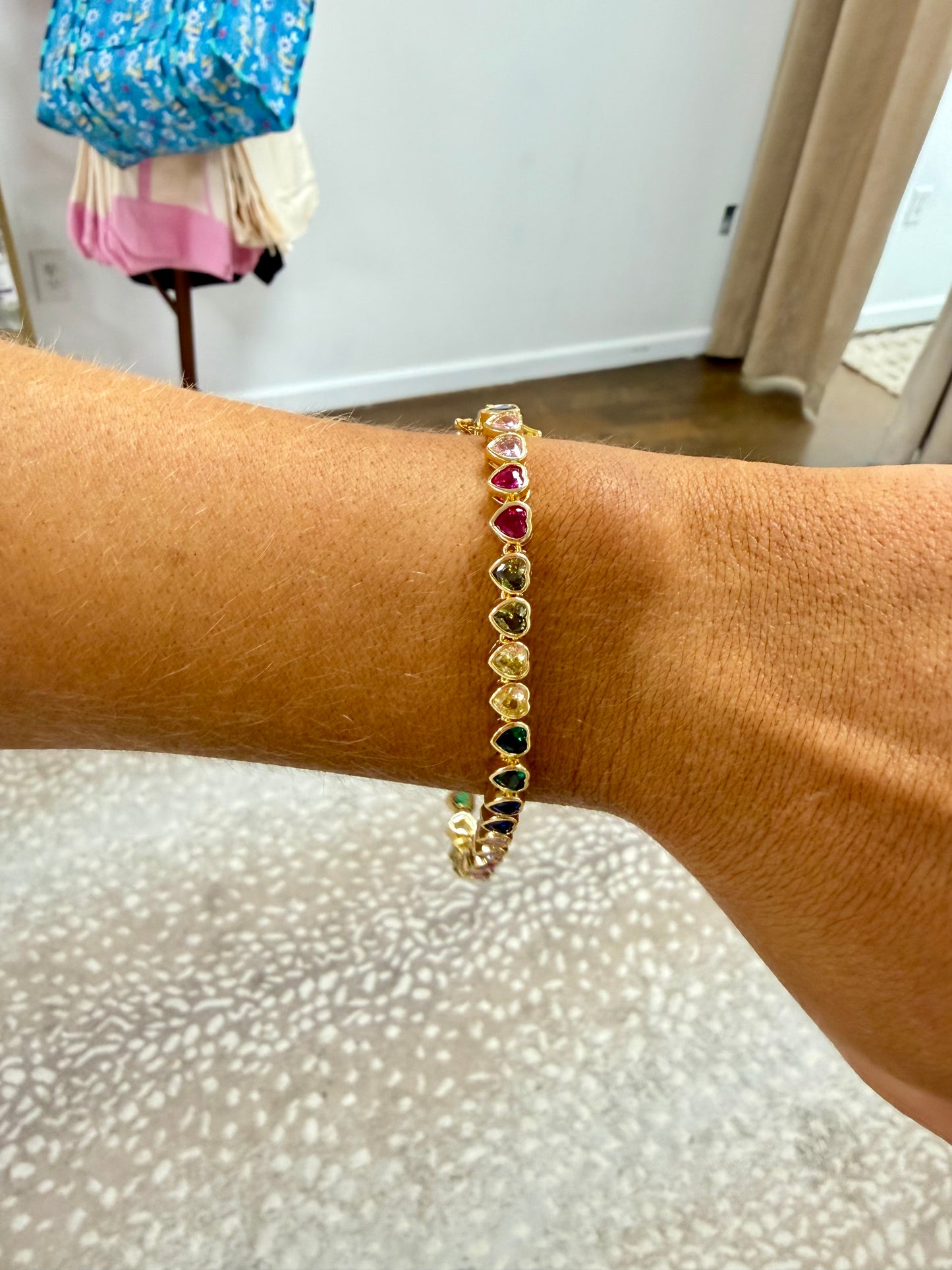 Heart Tennis Bracelet