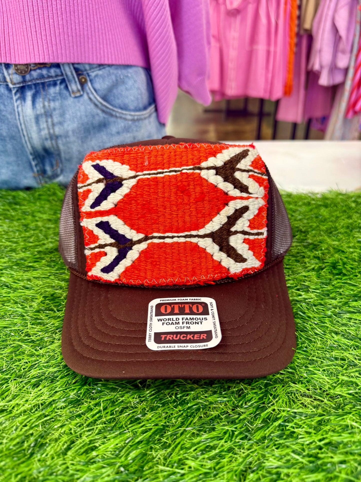 Kilim Patch Trucker Hats