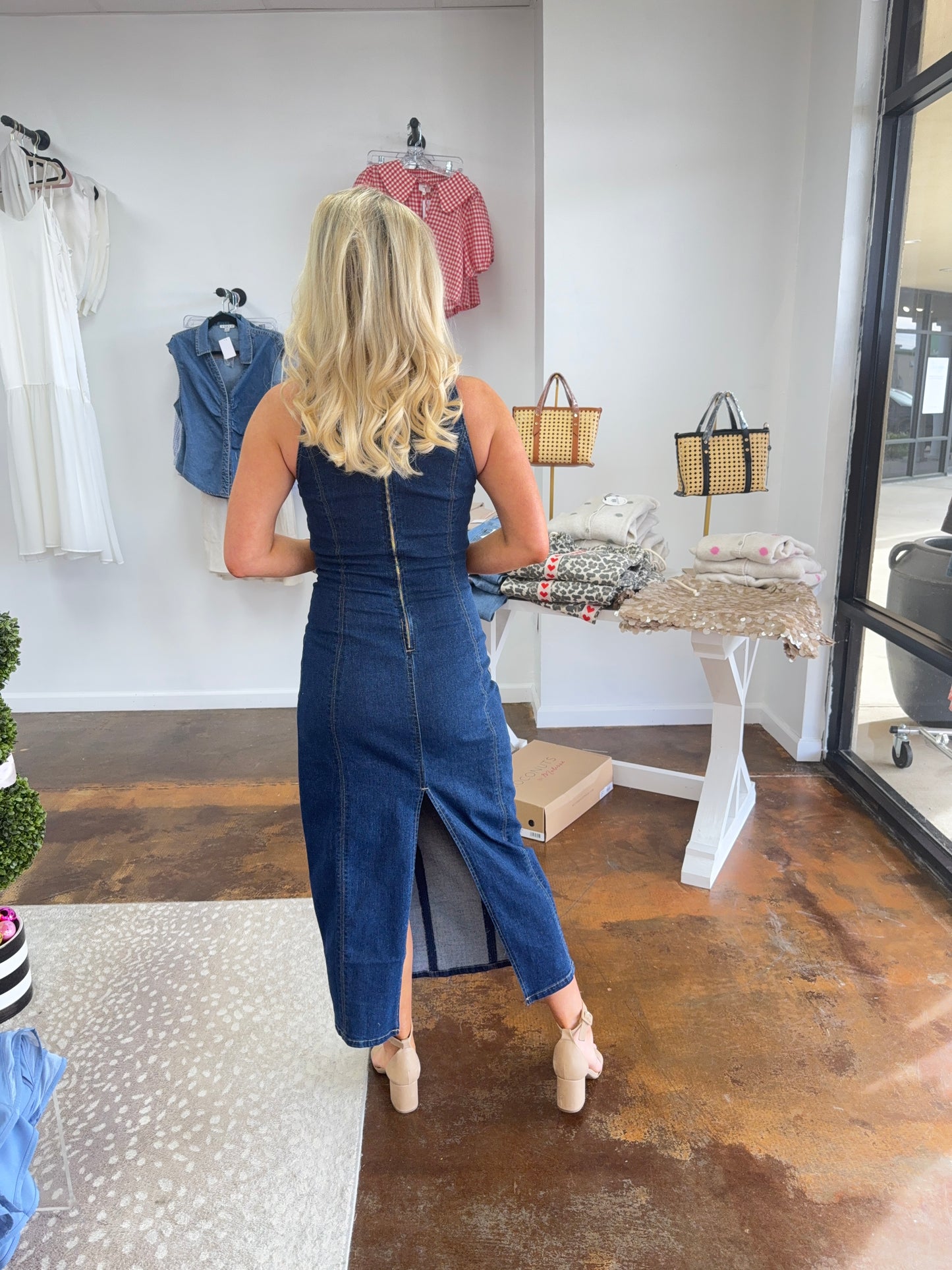 Marcy Denim Midi Dress