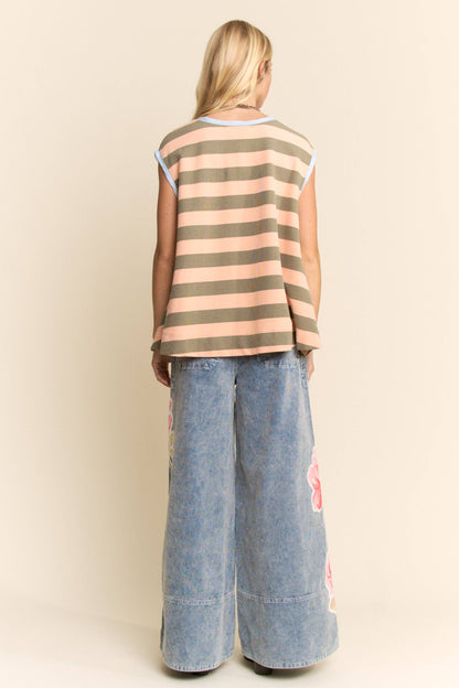 Striped Sleeveless Top