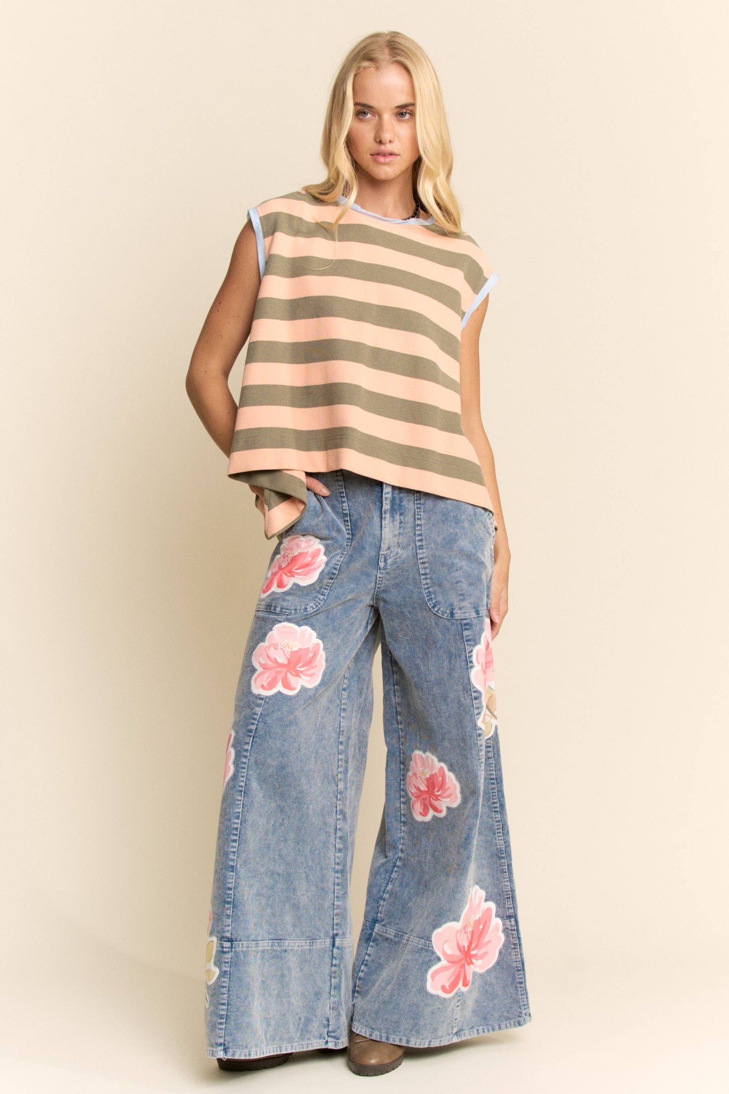 Striped Sleeveless Top