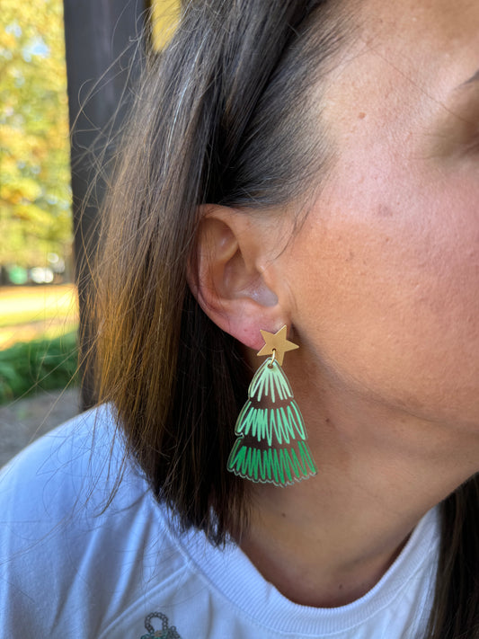 Merry and Bright Green Earrings