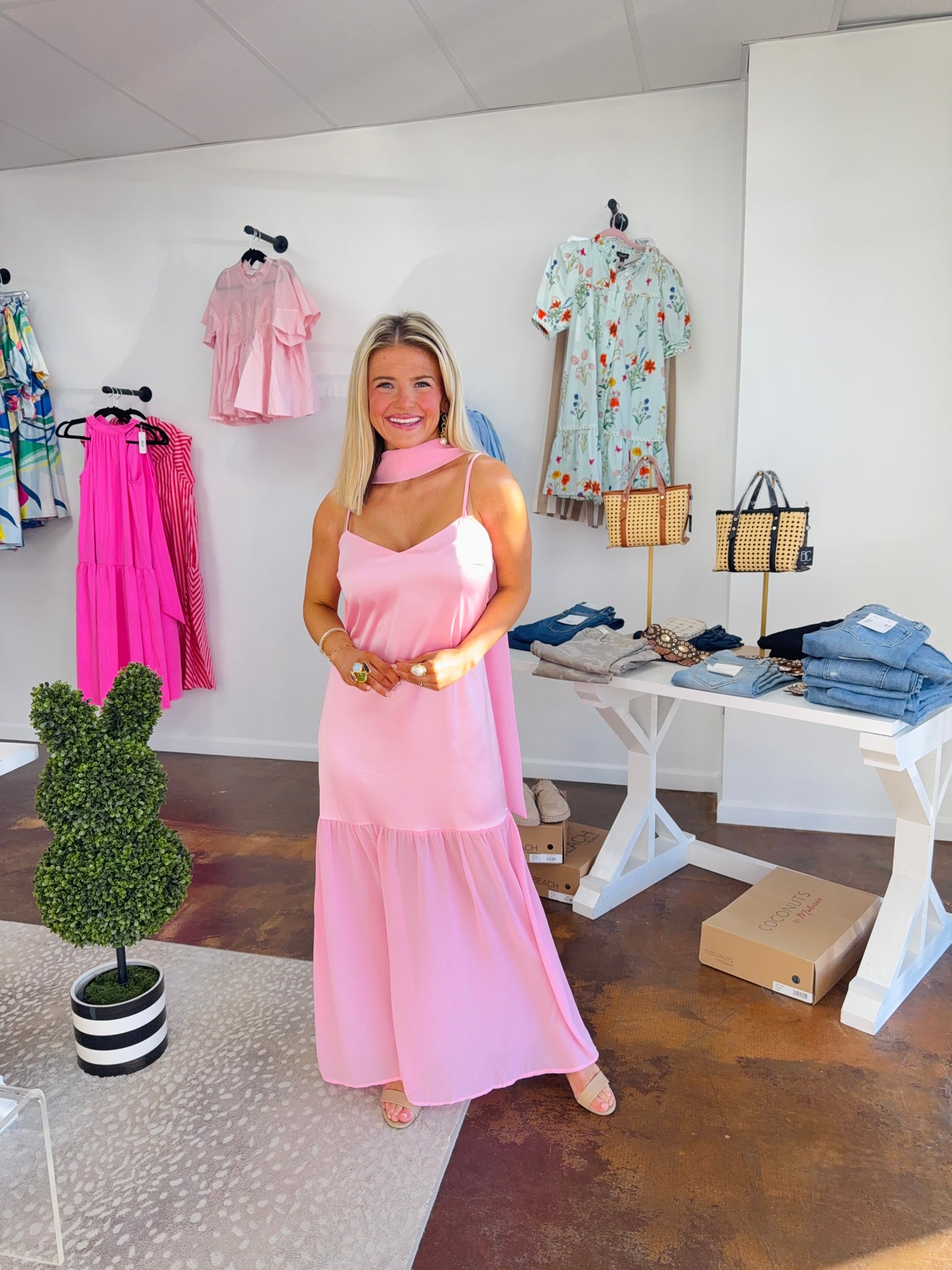 Camilla Chiffon Maxi Dress - Pink