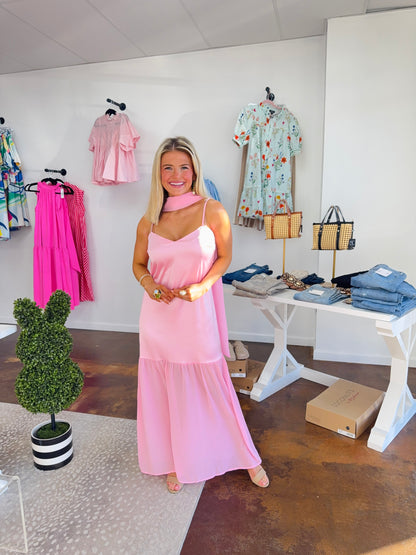 Camilla Chiffon Maxi Dress - Pink