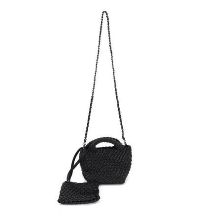 Bella Braided Clutch - Brown