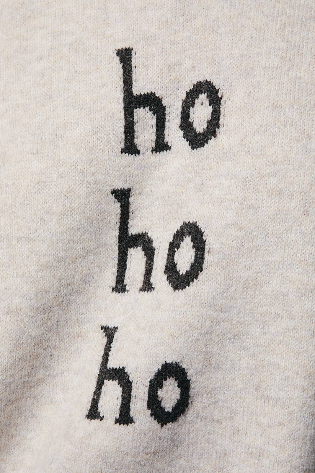 CREW NECK LONG SLEEVE " ho ho ho" SWEATER
