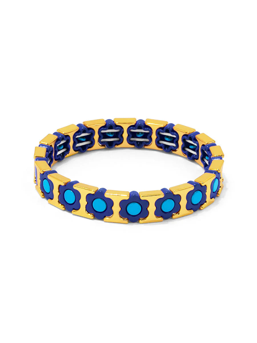 Flower Enamel Stretch Bracelet