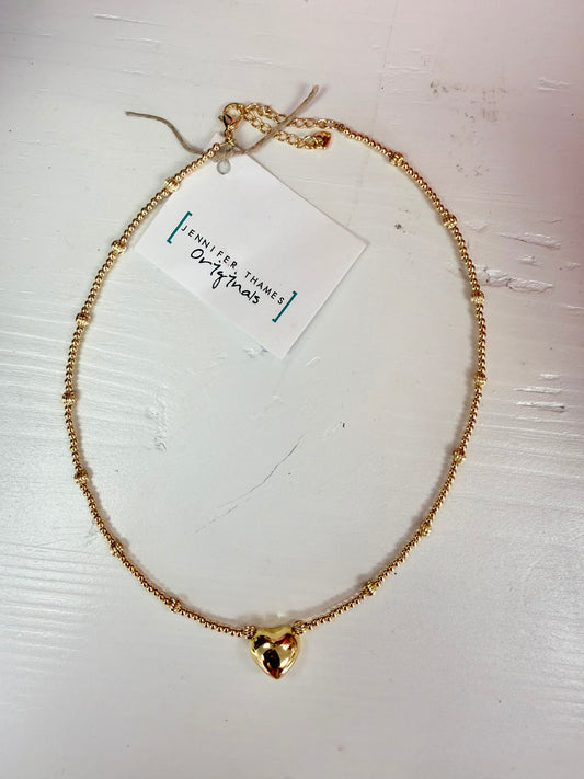 Dainty Gold Heart Layering Necklace