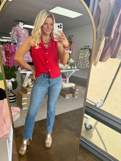 Lofton Front Button Blouse
