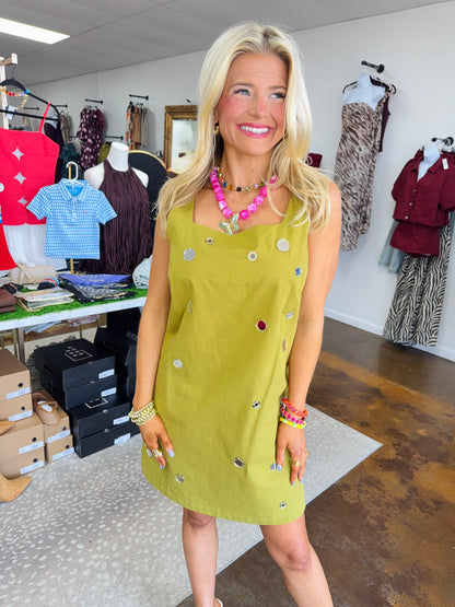 Melanie Embellished Mini Dress