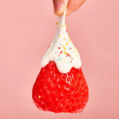 SqueezeSquad Taba Deluxe Premium Silicone Squishy Fidget Toy - Strawberry