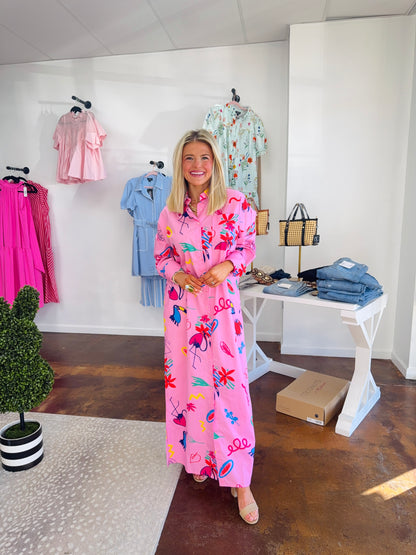 Artist Shirt Maxi Dress