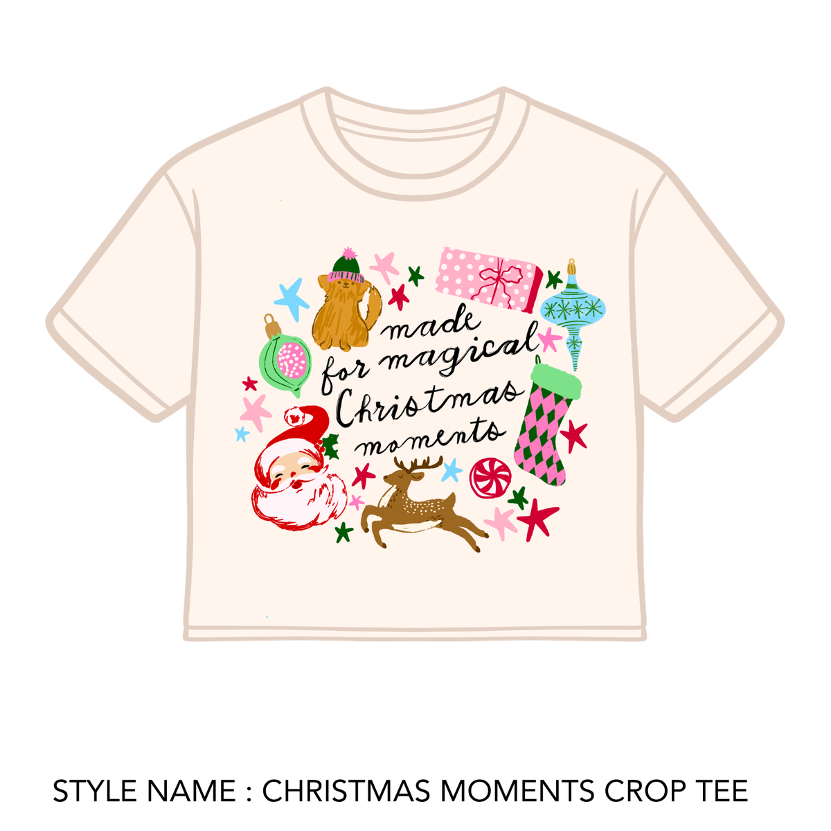 Christmas Moments Crop Tee