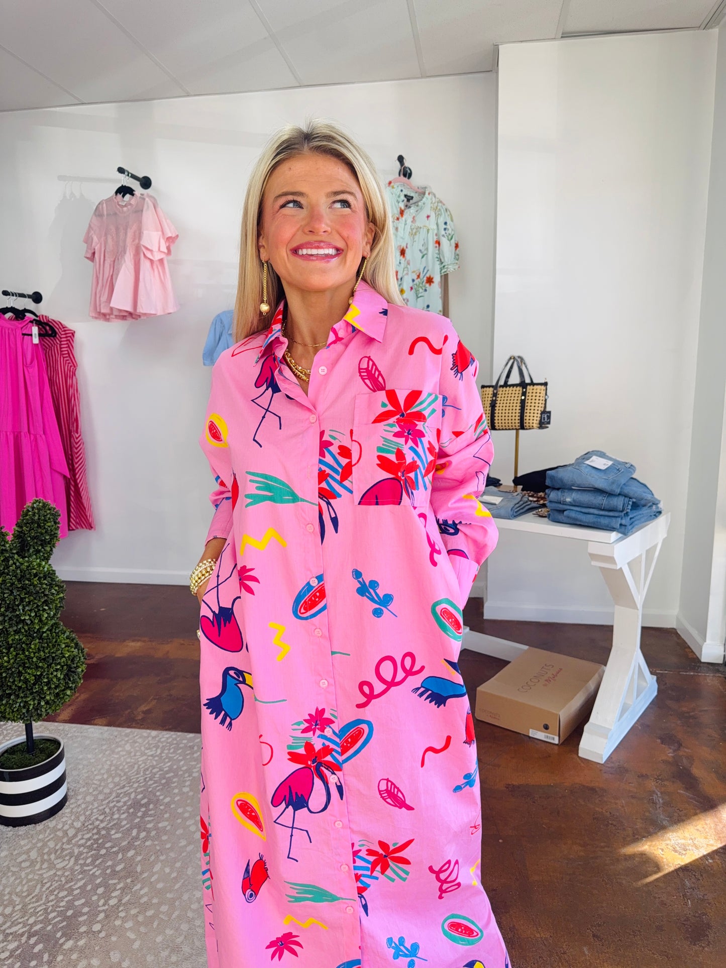 Artist Shirt Maxi Dress