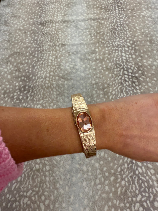 Peach Stone Bangle