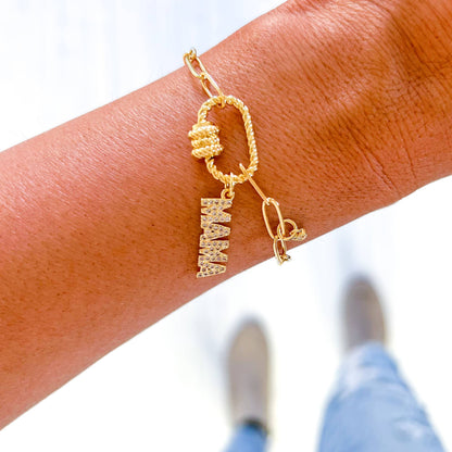 Gold Filled Bracelets: Pave' Filled Claw Clasp Bracelet