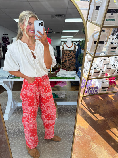 Bandana Print Jeans