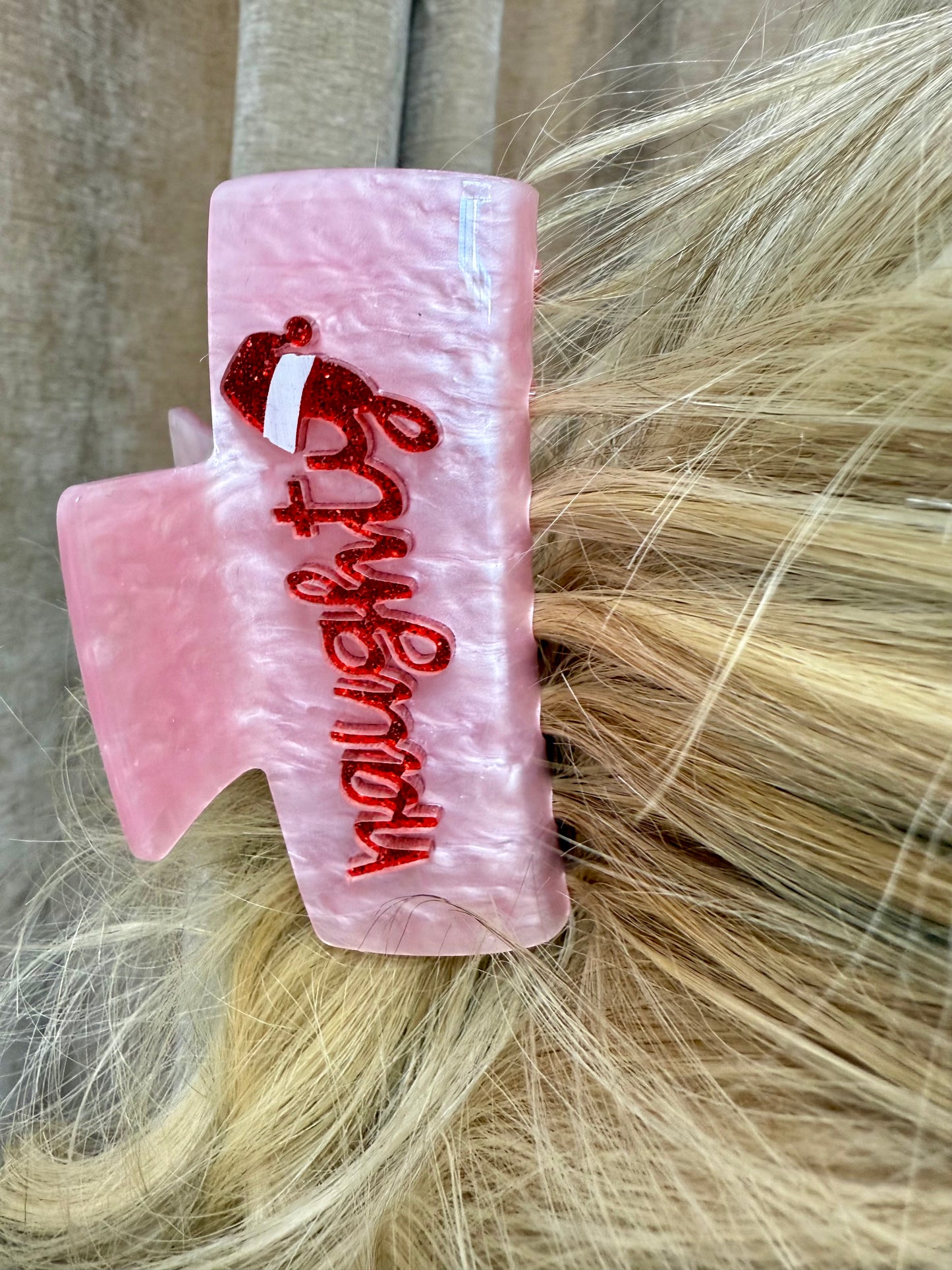 Naughty Nice Christmas Claw Clip