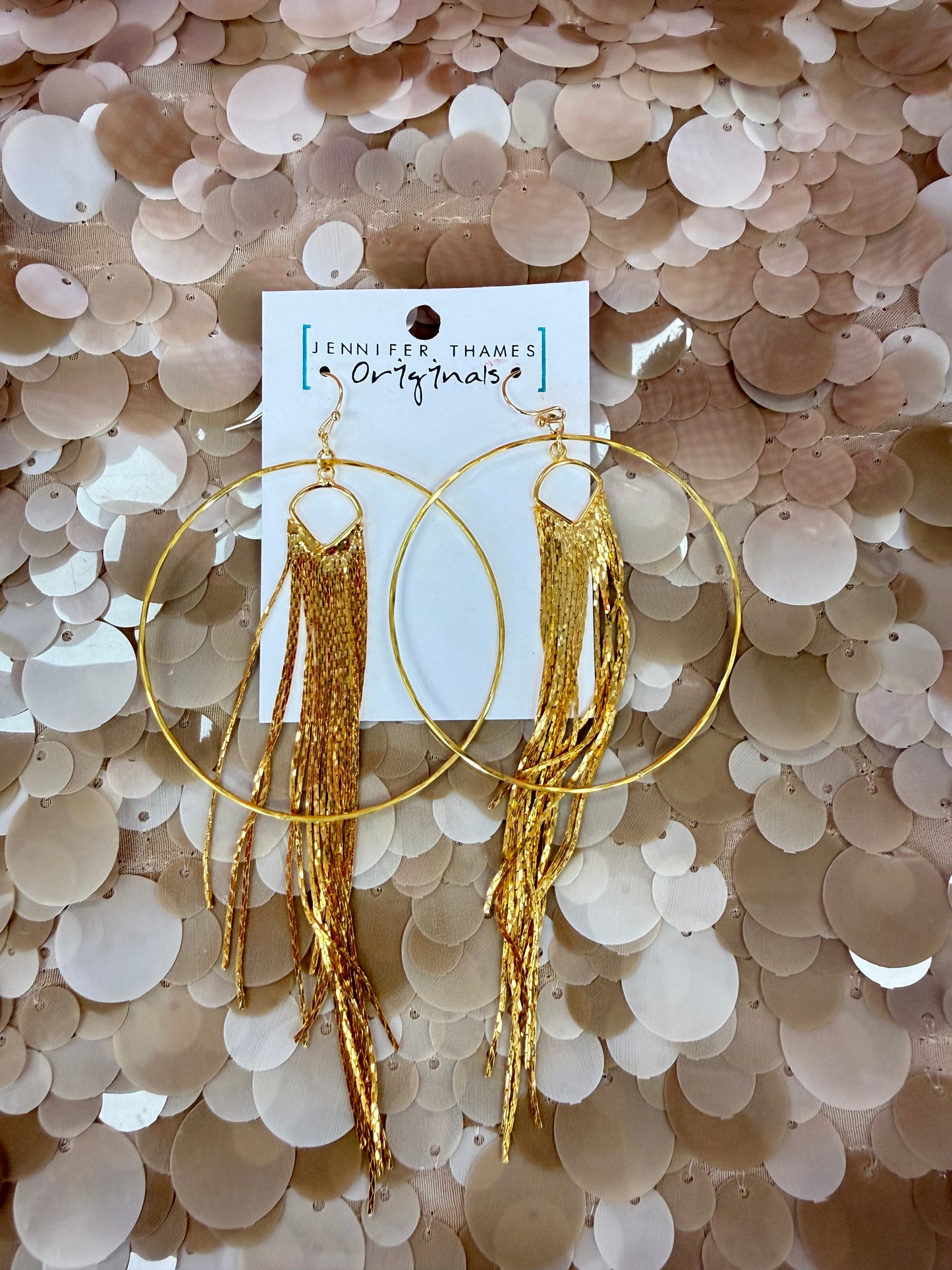 Ray Drop Hoop Earrings