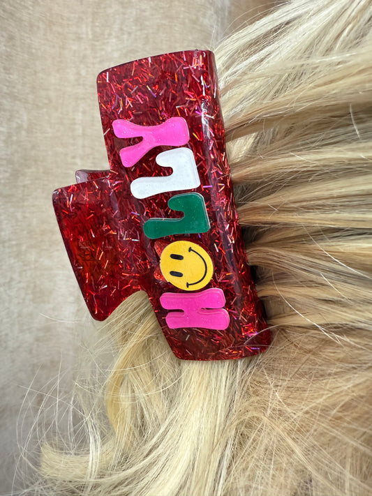 Holly Jolly Christmas Claw Clip